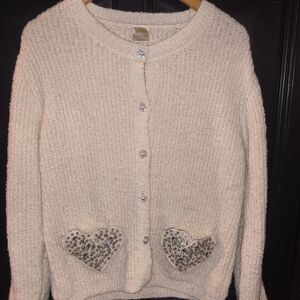 Wicked X Katie Kime Cardigan with Sequin Hearts Target
